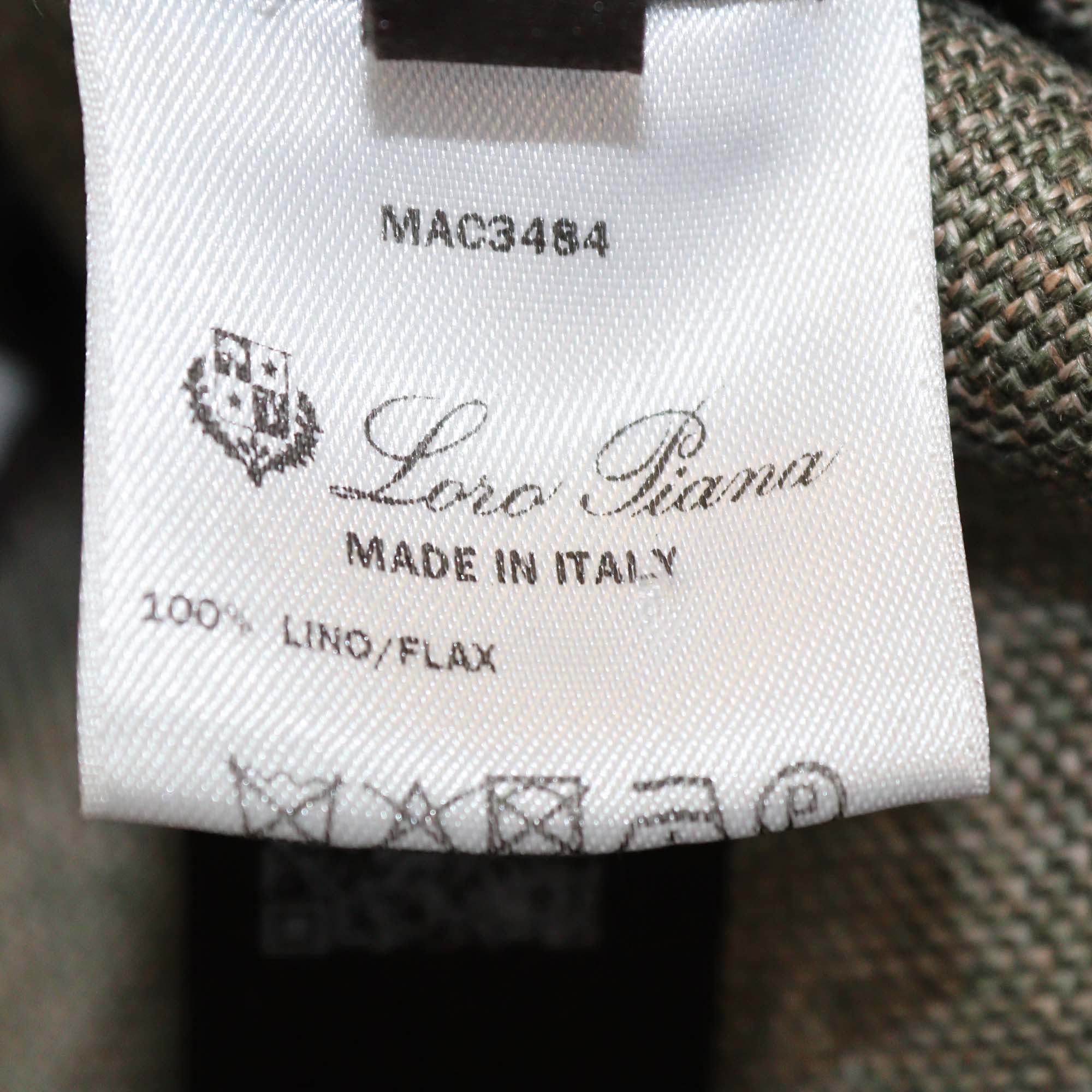 Loro Piana Light Green Linen Rain System Bomber Jacket