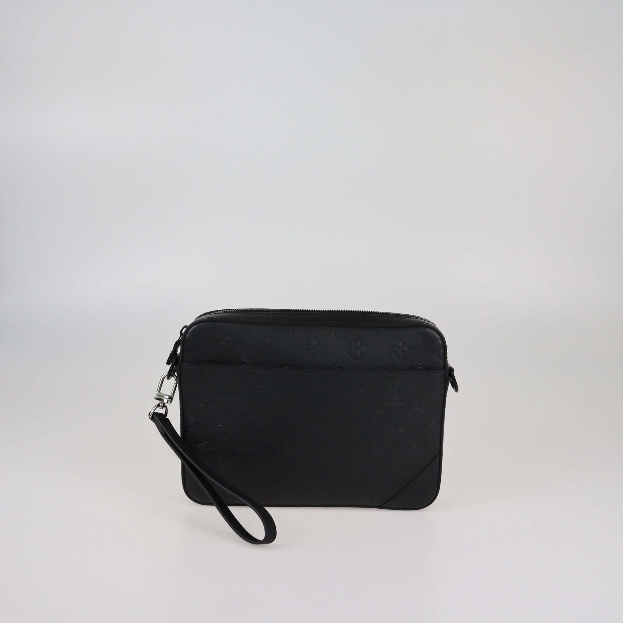 Louis Vuitton Black Monogram Shadow Duo Messenger Bag Mens Louis Vuitton 