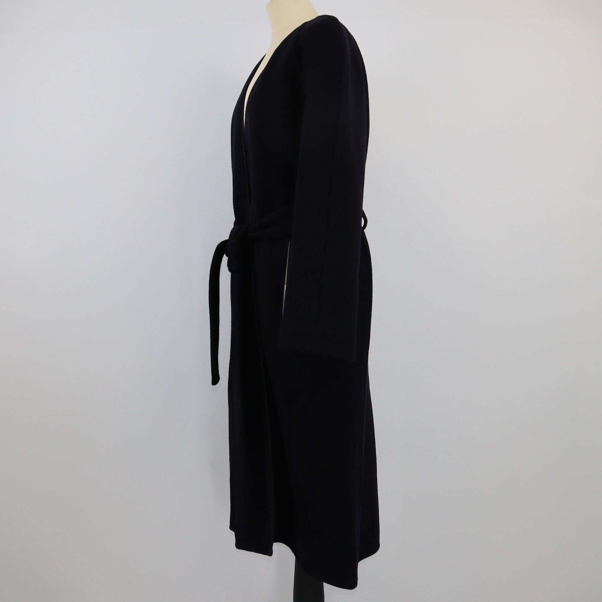 Celine Navy Blue Double Breasted Coat Womens Celine 