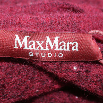 Max Mara Studio Maroon Mohair Rally Embellished Sweater