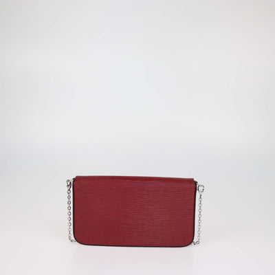 Louis Vuitton Red Epi Leather Pochette Felicie Bag
