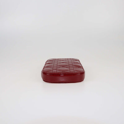Christian Dior Red Cannage Patent Lady Dior Call'in Dior Phone Holder Womens Christian Dior 