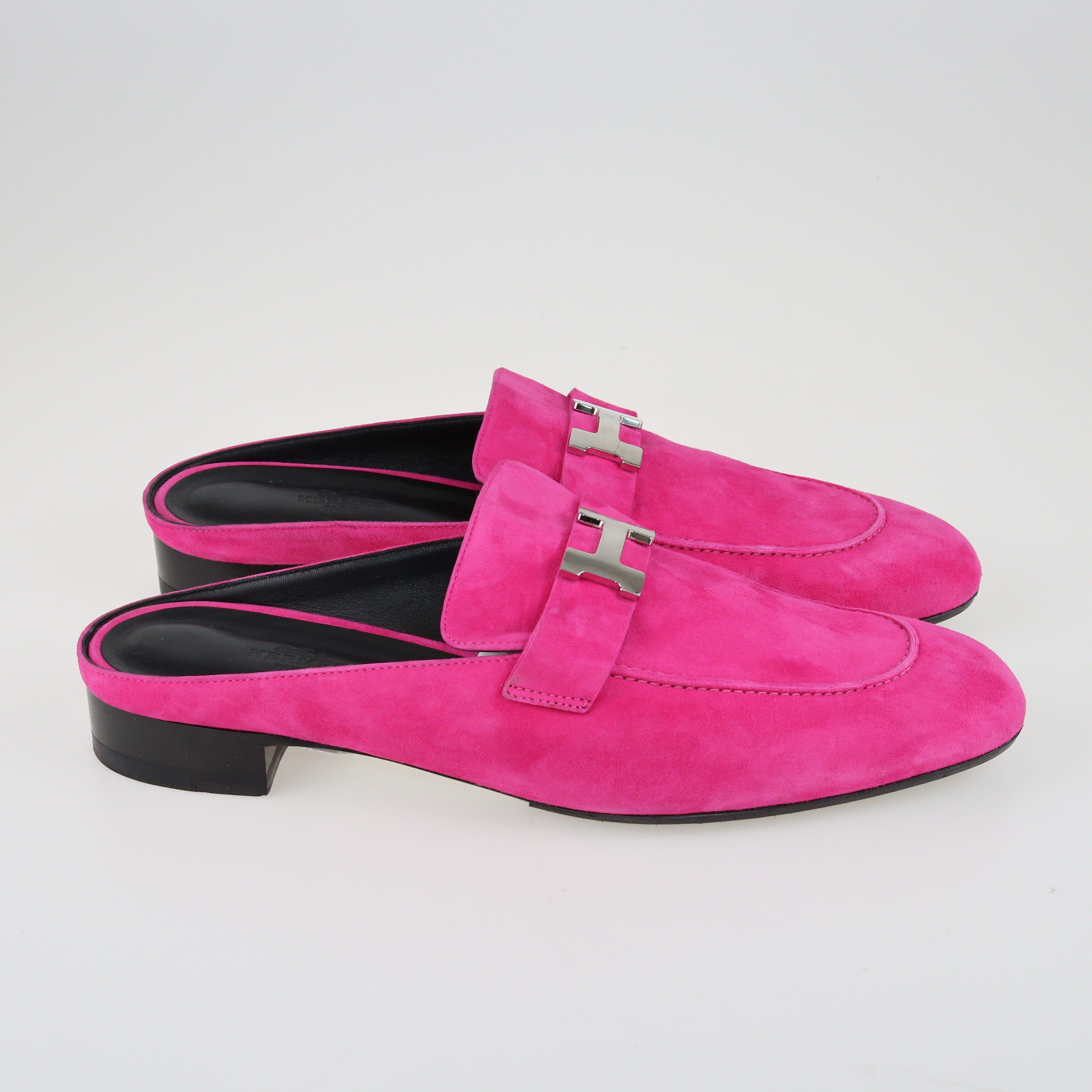 Pink Mules Loafers Shoes Hermes 