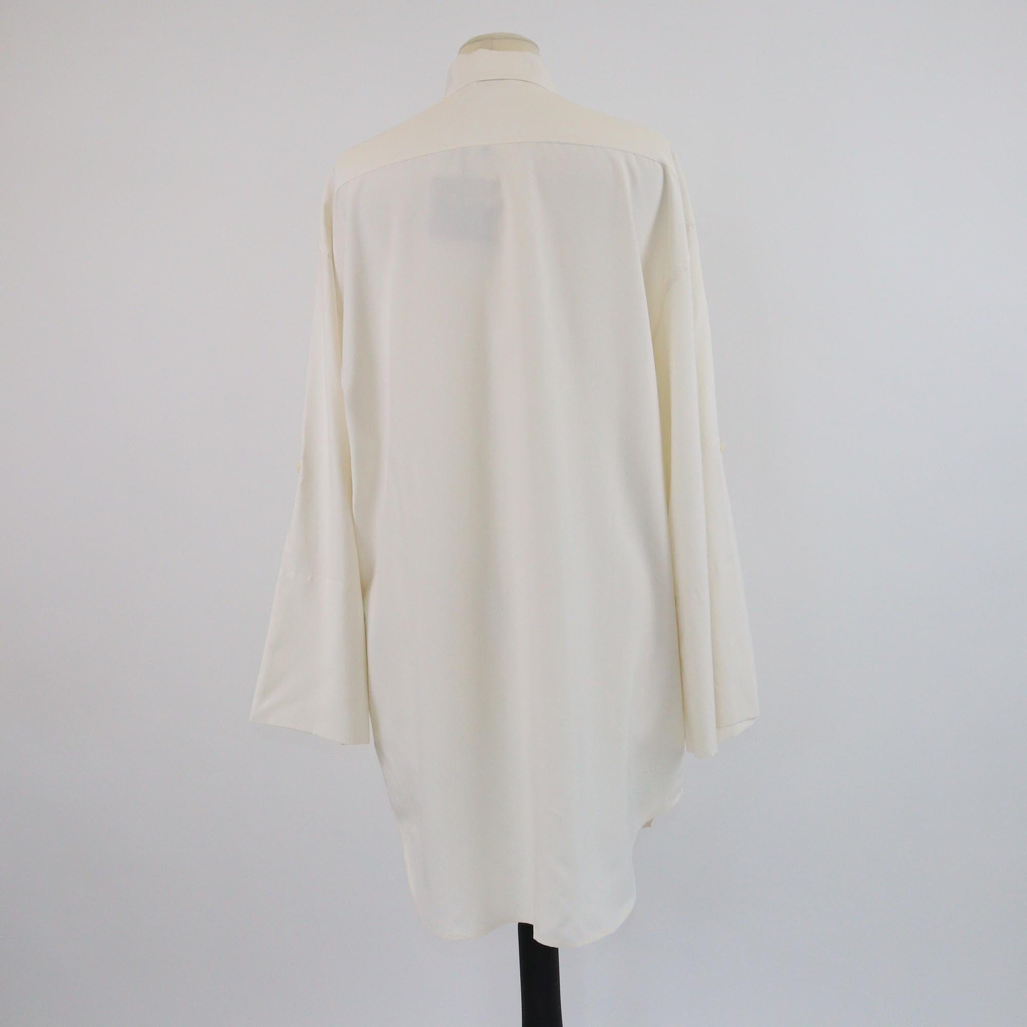 Loro Piana Cream Kristen Japanese Dyed Oversized Long Sleeve Shirt Womens Loro Piana 