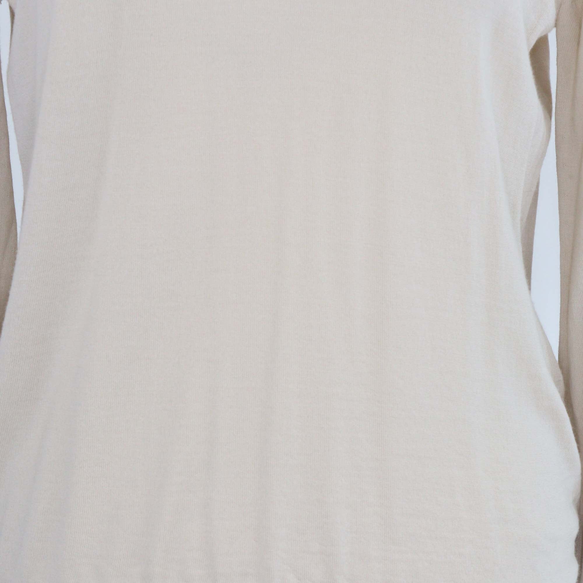 S Max Mara Beige Wool Knit Crew Neck Sweater