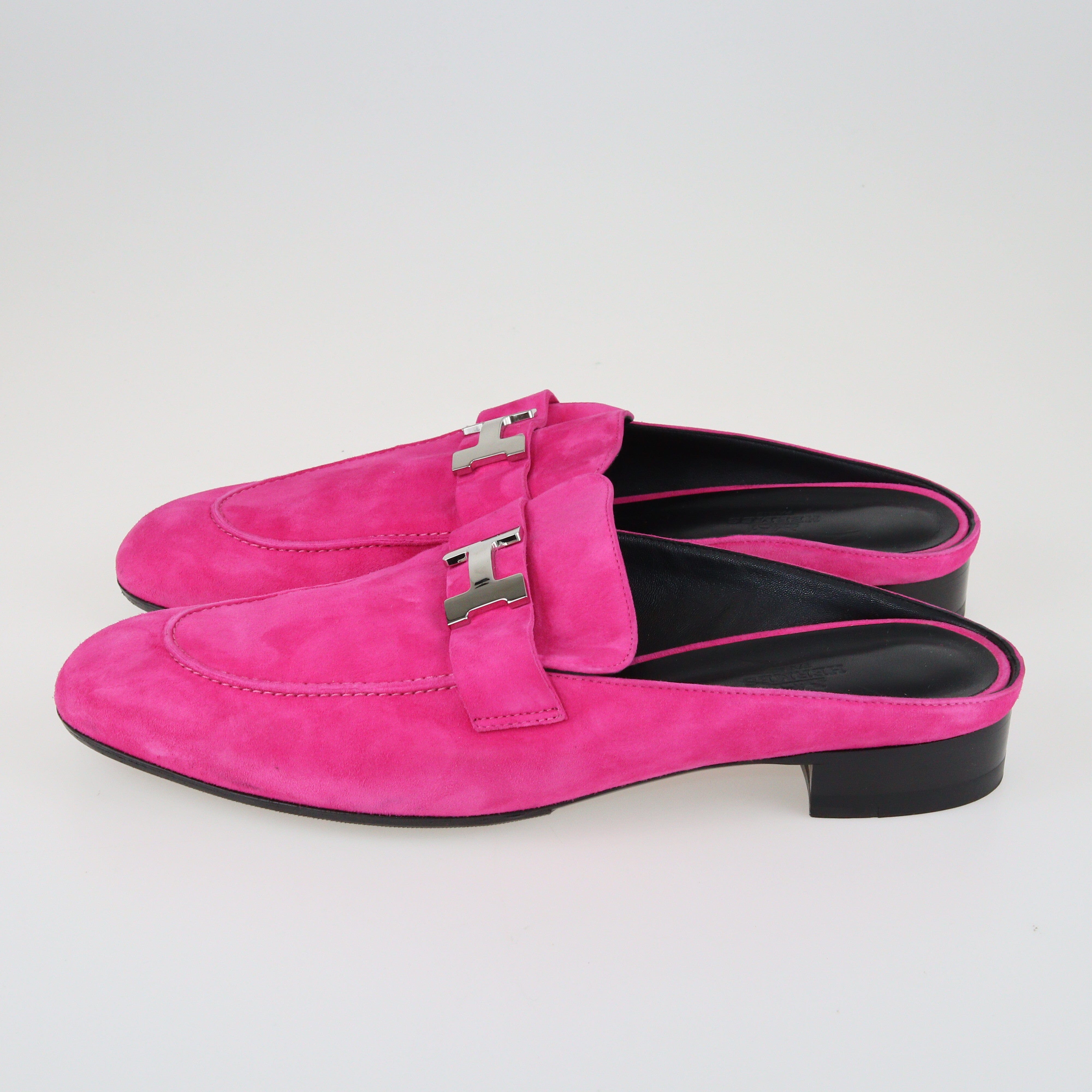 Pink Mules Loafers Shoes Hermes 