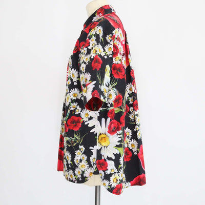 Dolce & Gabbana Multicolor Floral Print Cotton Short Sleeve Shirt