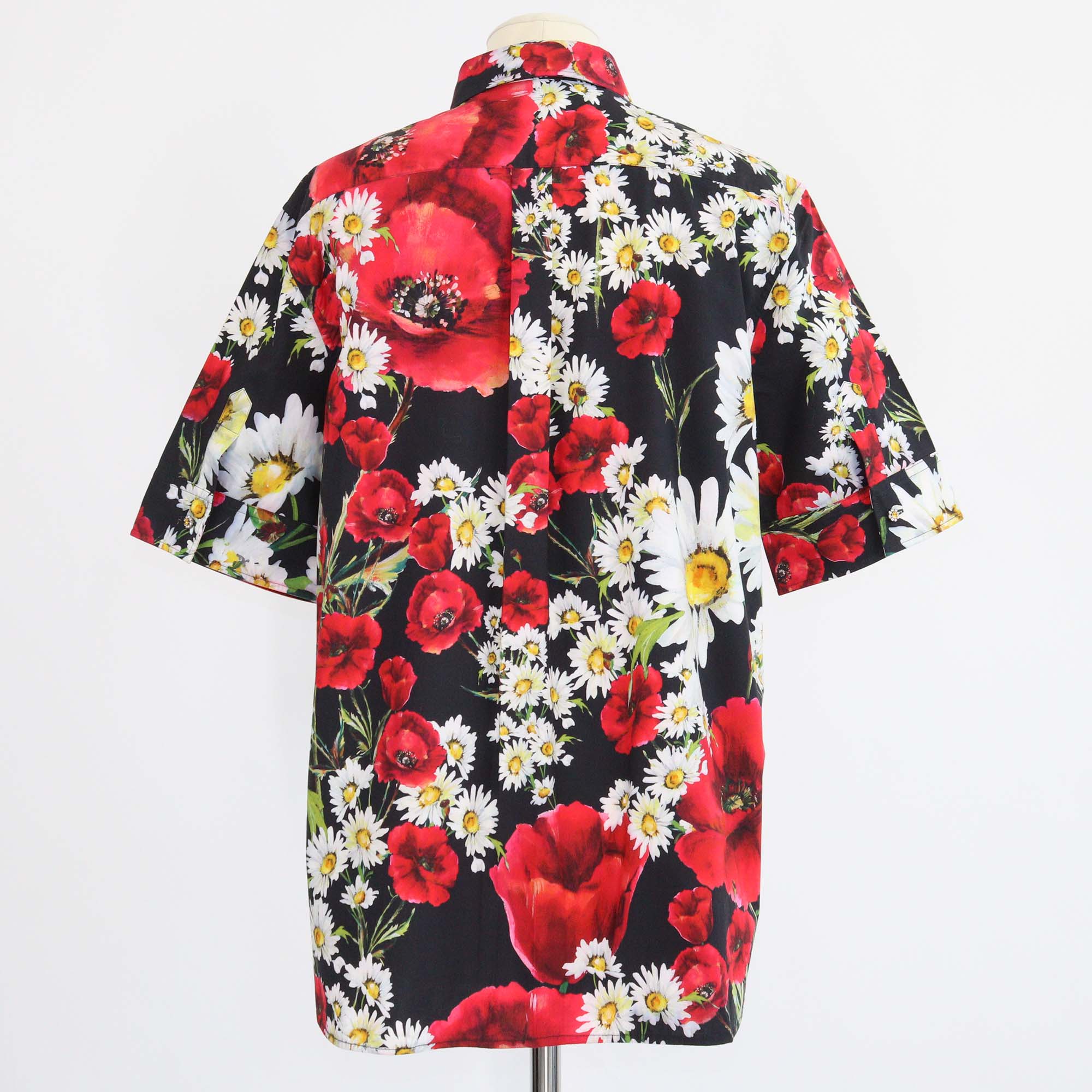 Dolce & Gabbana Multicolor Floral Print Cotton Short Sleeve Shirt