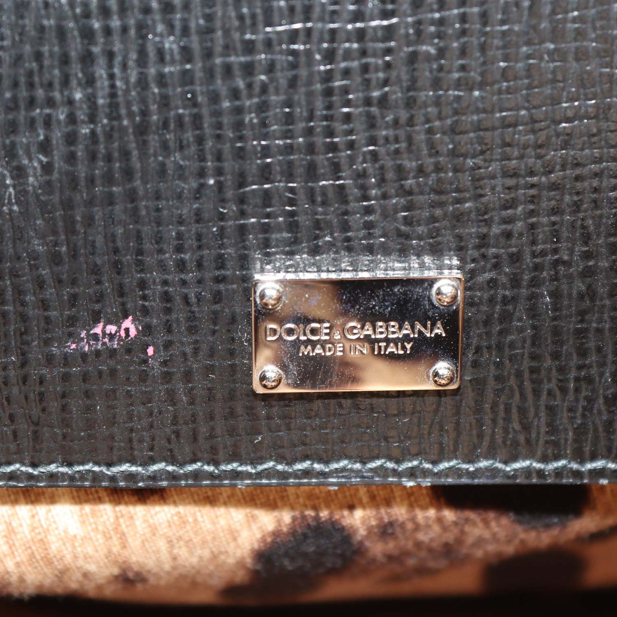 Dolce & Gabbana Black Leather Medium Miss Monica Top Handle Bag