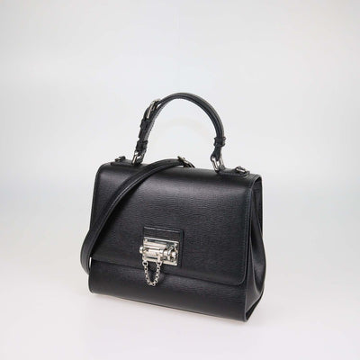 Dolce & Gabbana Black Leather Medium Miss Monica Top Handle Bag