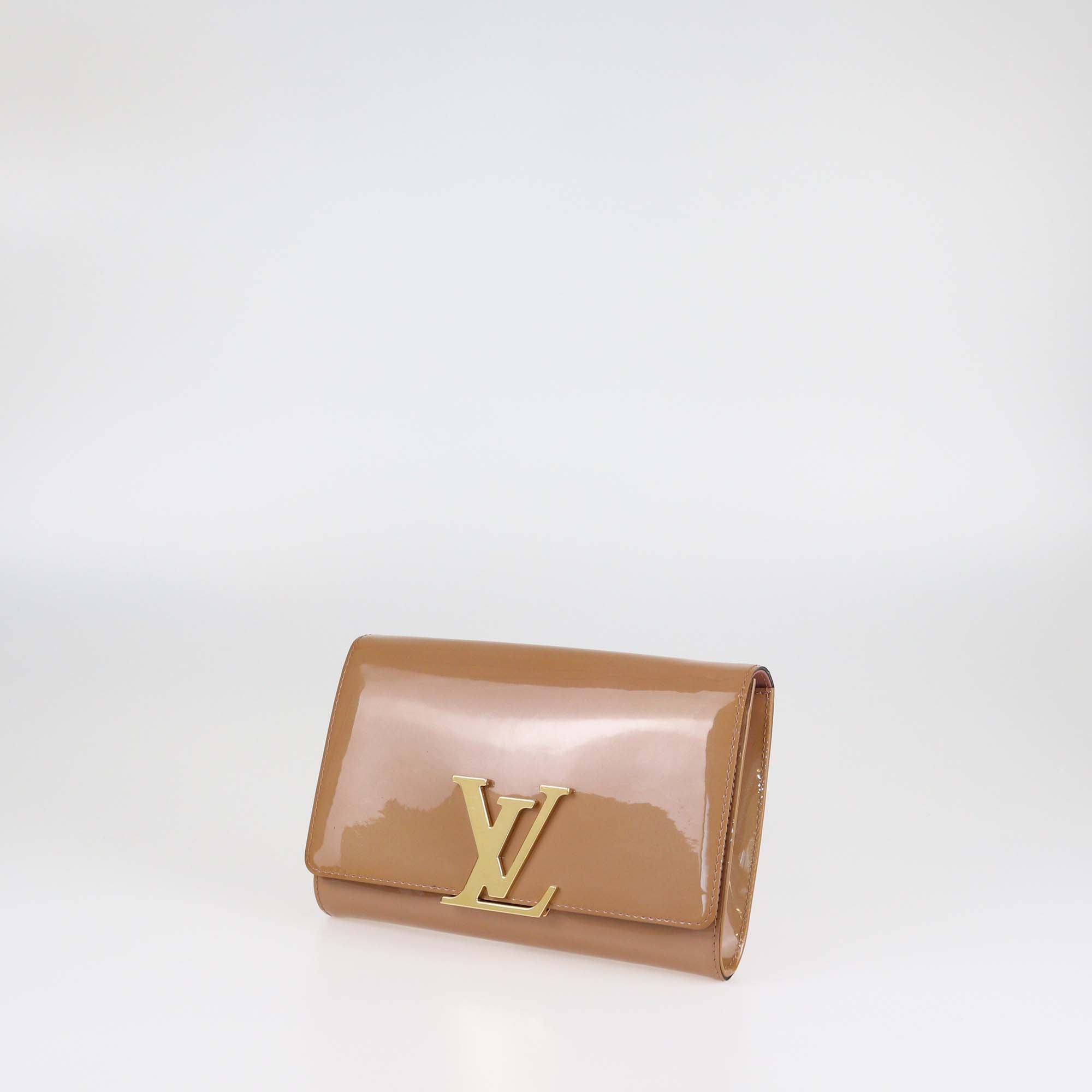 Louis Vuitton Rose Velours Vernis Louise Clutch
