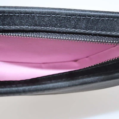 L'Alingi Black Satin Crystal Embellished Eternity Clutch Bag