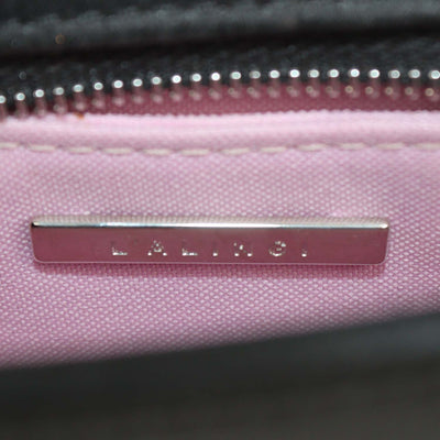 L'Alingi Black Satin Crystal Embellished Eternity Clutch Bag