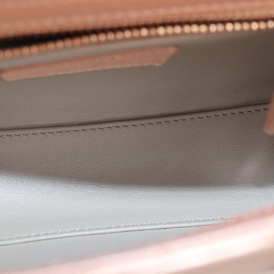 Christian Dior Metallic Pink Ostrich Mini Lady Dior Tote