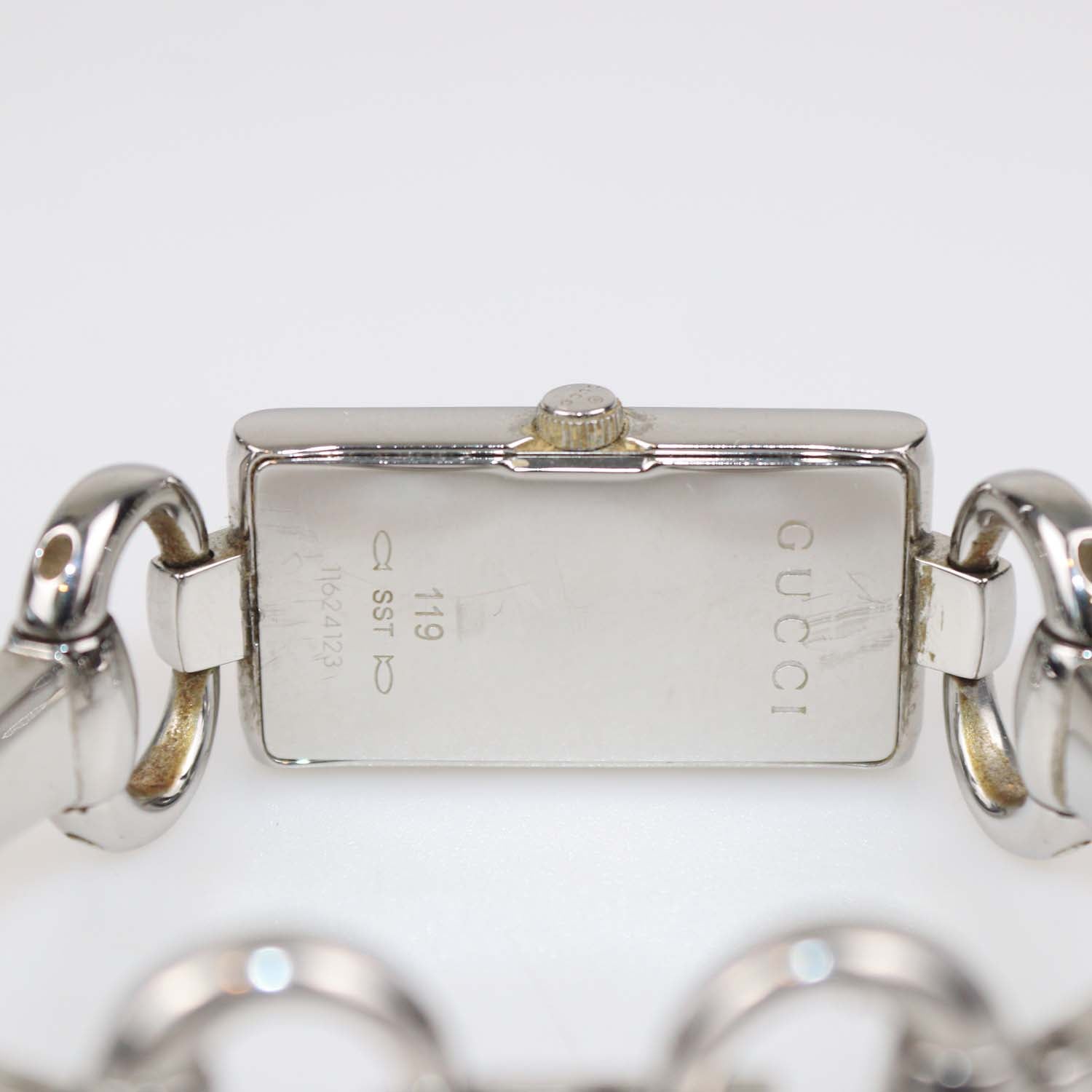 Gucci SIlver Stainless Steel Tornabouni Watch 17mm