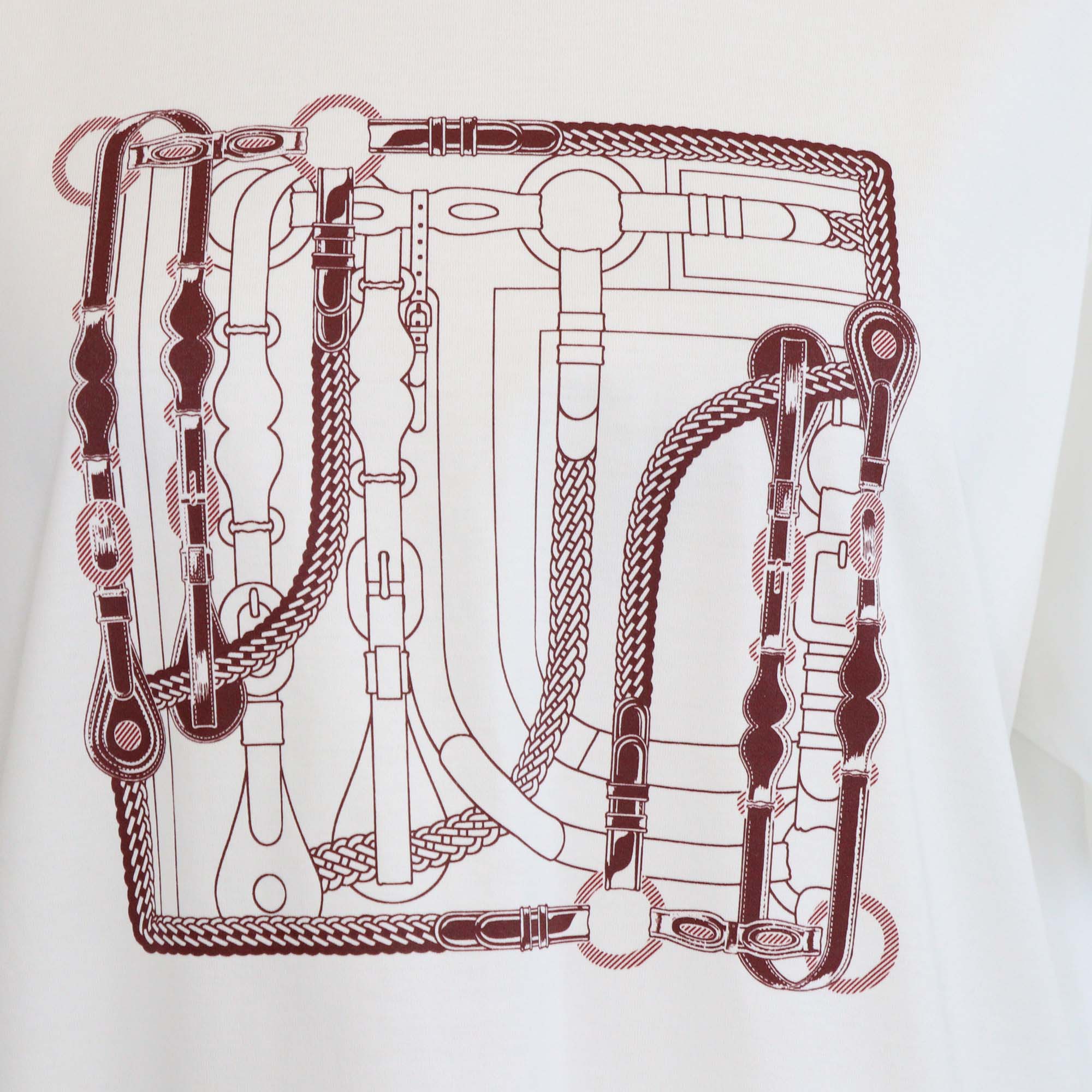 Hermes Blanc Cotton Cartouche T Shirt