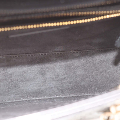 Christian Dior Black Cannage Patent Leather Small Lady Dior Tote