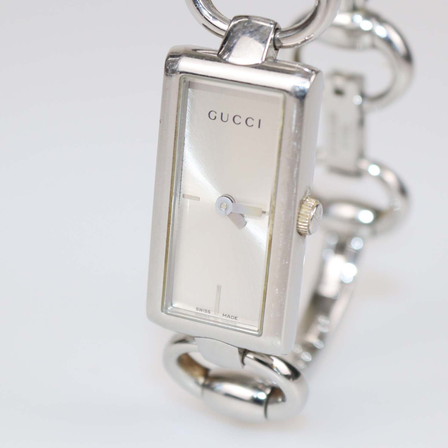 Gucci SIlver Stainless Steel Tornabouni Watch 17mm