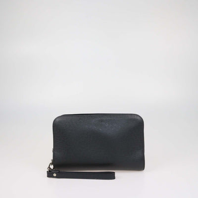 Louis Vuitton Black Taiga Pochette Baikal Clutch