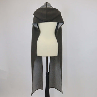 Chanel Grey Cashmere Hooded Scarf