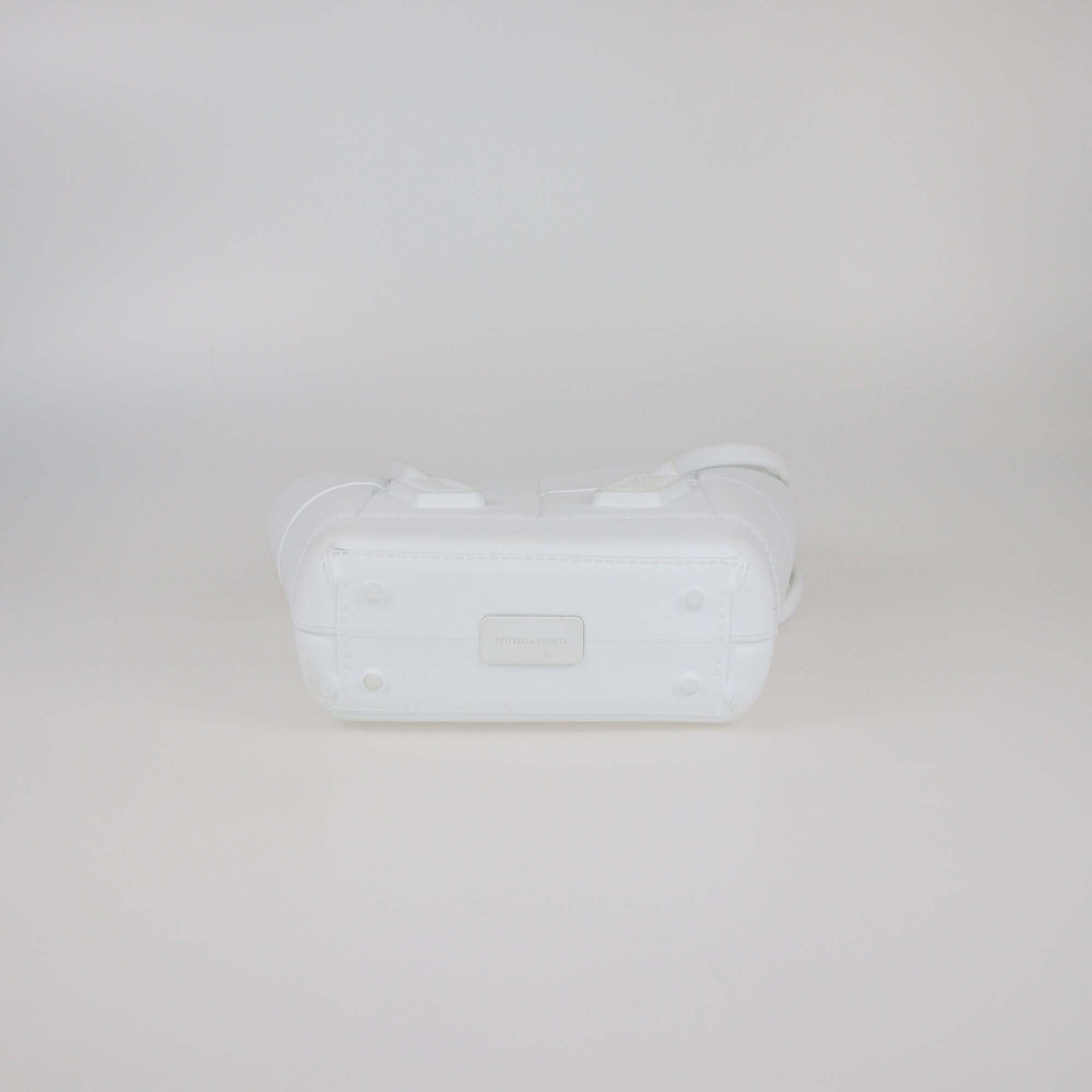 Bottega Veneta White Rubber Mini Arco Tote Womens Bottega Veneta 