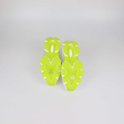 Christian Dior White, Yellow Green Technical Mesh Dior Chrono Sneakers