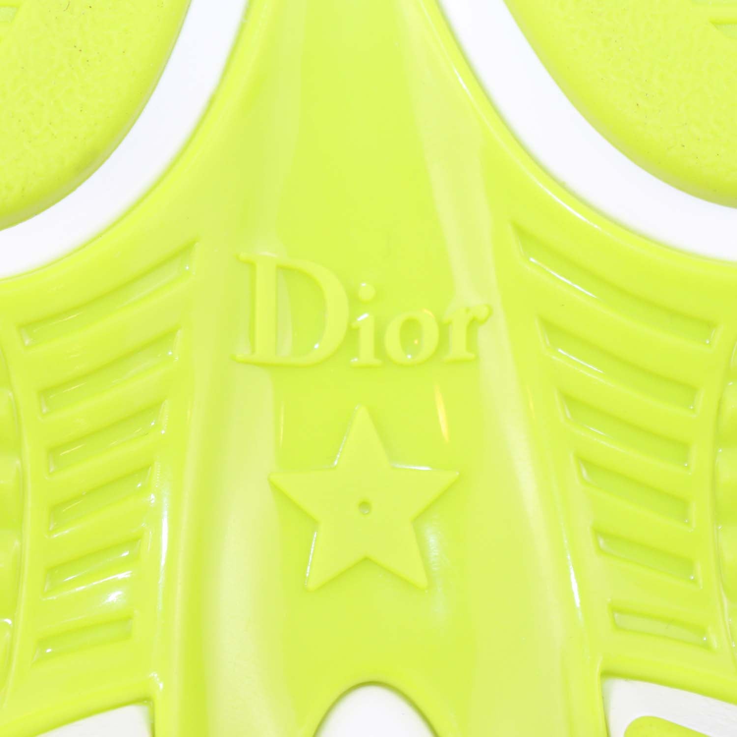 Christian Dior White, Yellow Green Technical Mesh Dior Chrono Sneakers