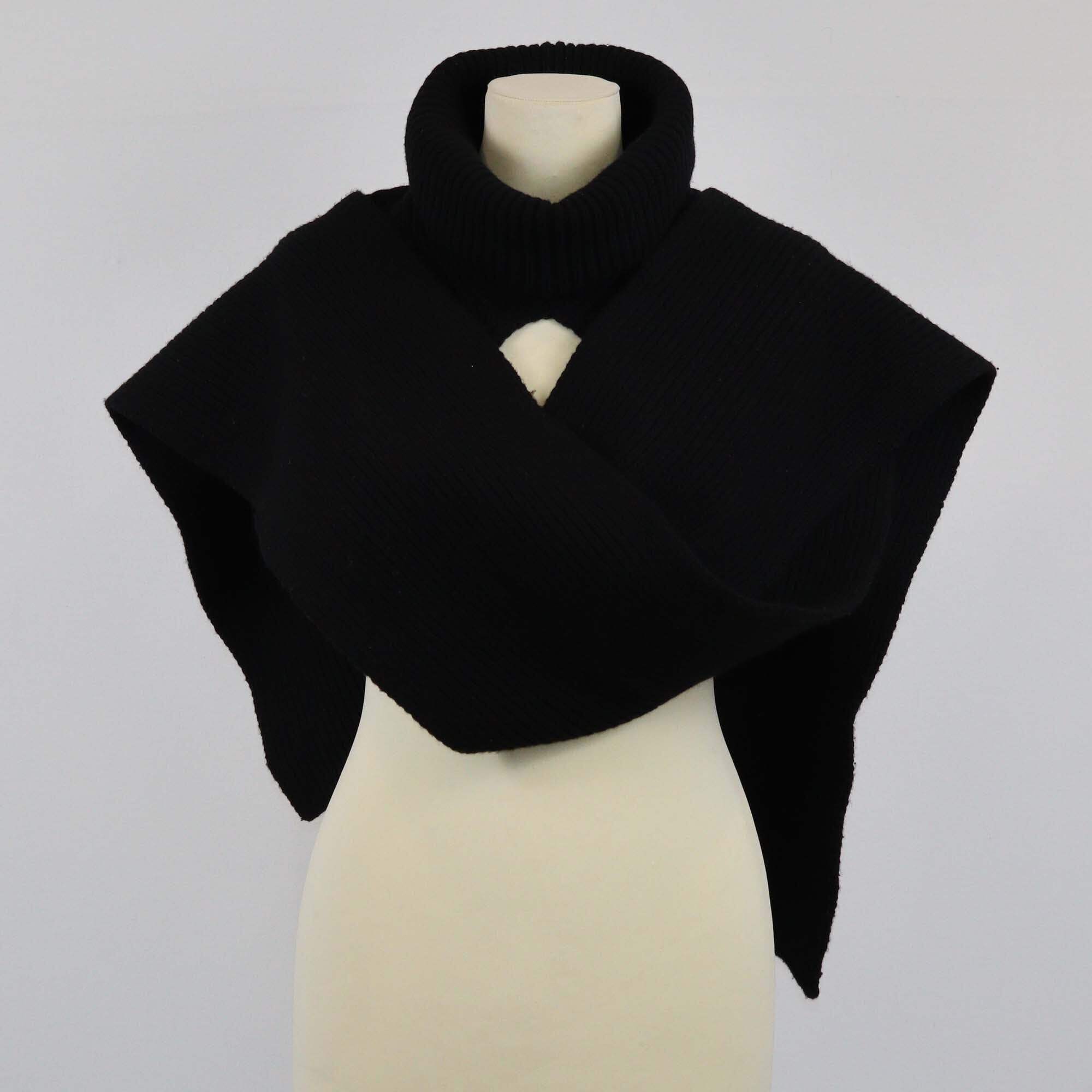 Acne Studios Black Knitted Sweater Scarf Womens Acne Studios 