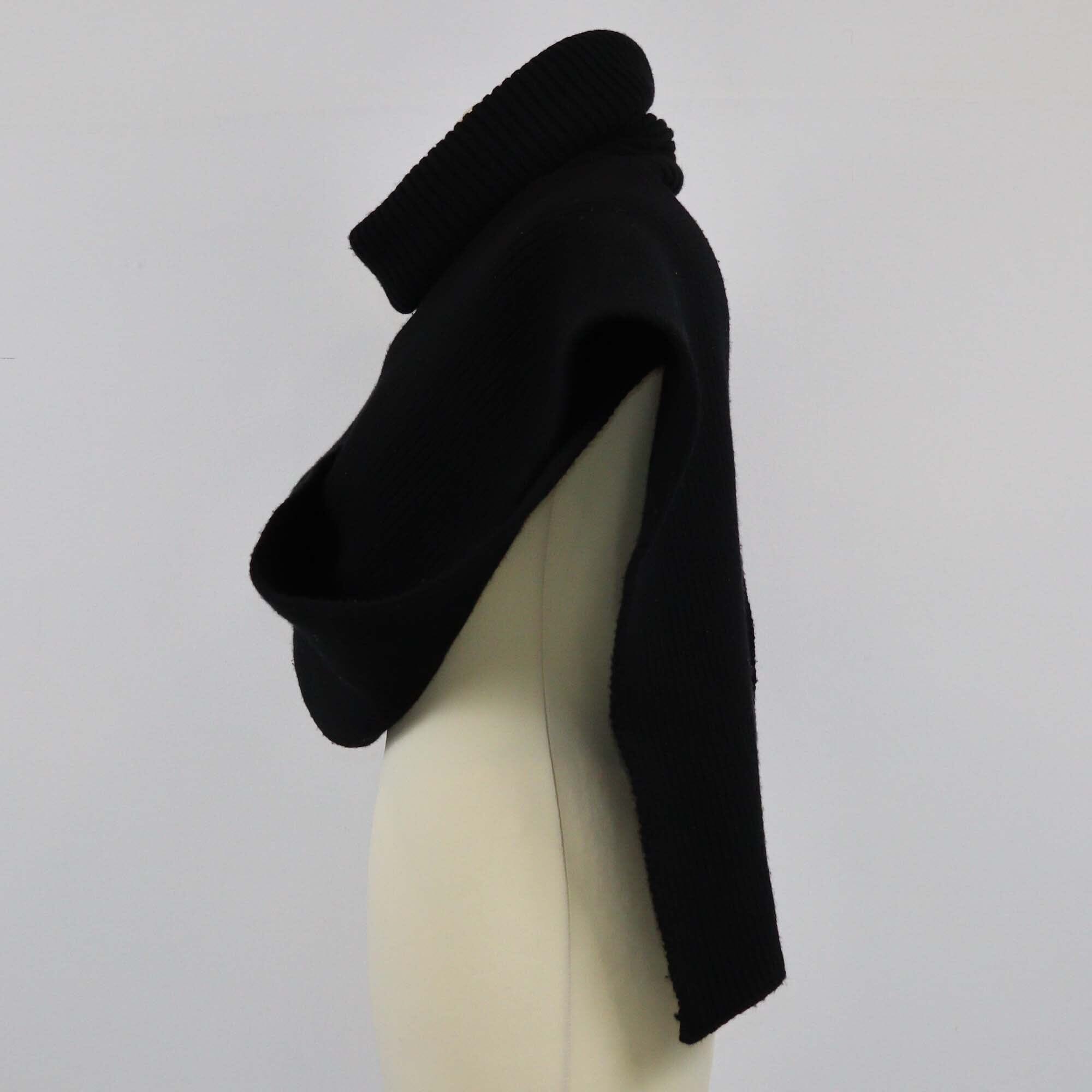 Acne Studios Black Knitted Sweater Scarf Womens Acne Studios 