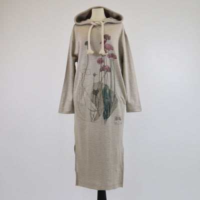 Loewe Grey Sweat Hoodie Midi Dress Womens Loewe 