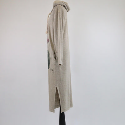 Loewe Grey Sweat Hoodie Midi Dress Womens Loewe 