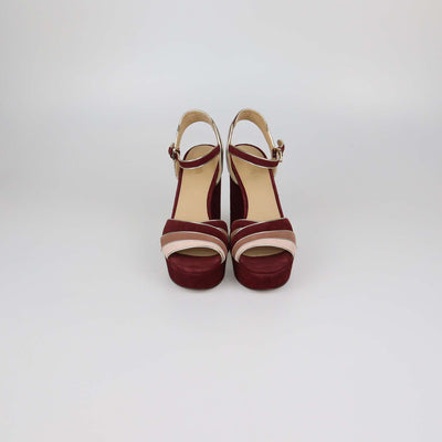 MICHAEL Michael Kors Multicolor Suede Harper Platform Block Heel Sandals