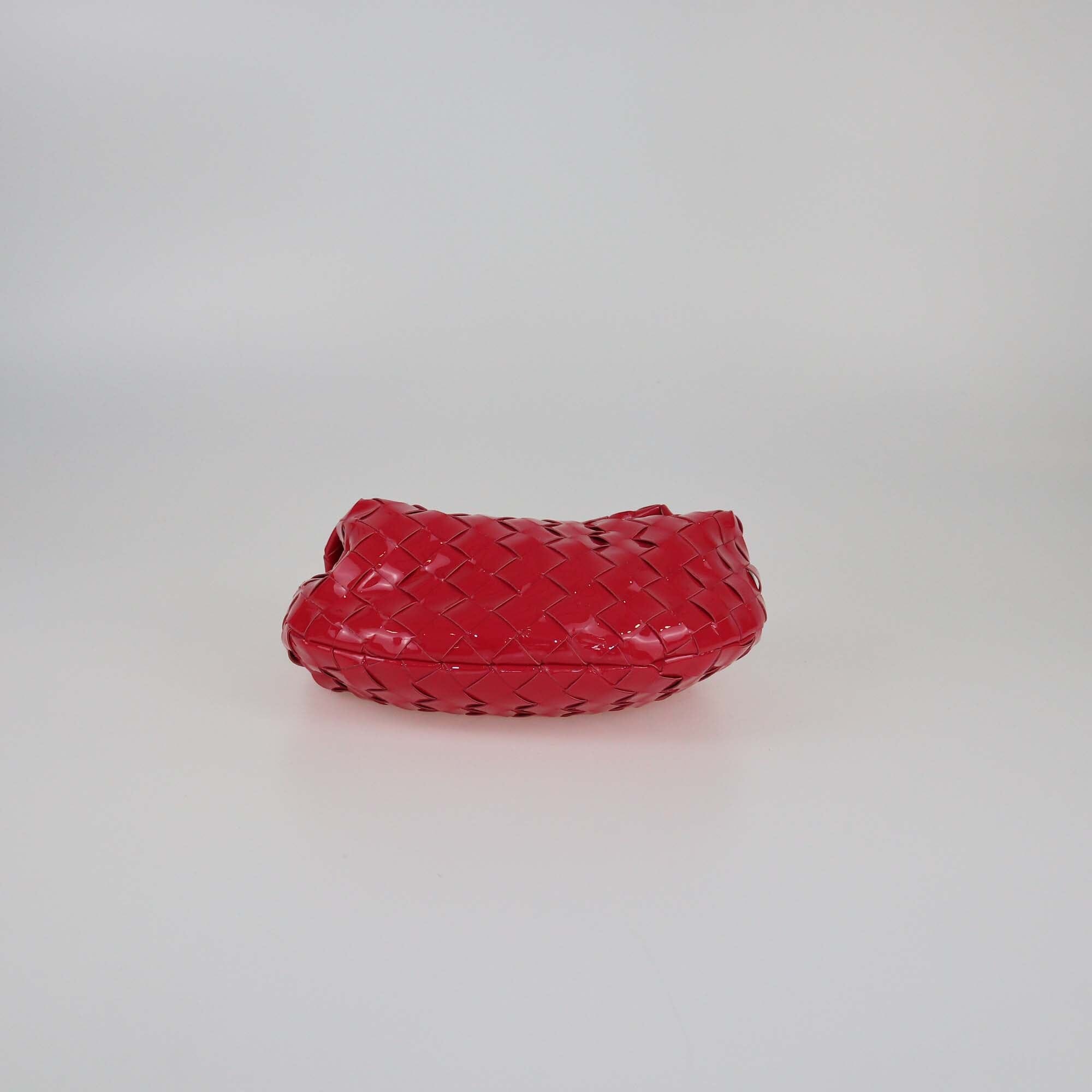 Bottega Veneta Red Intrecciato Patent Mini Jodie Bag Womens Bottega Veneta 