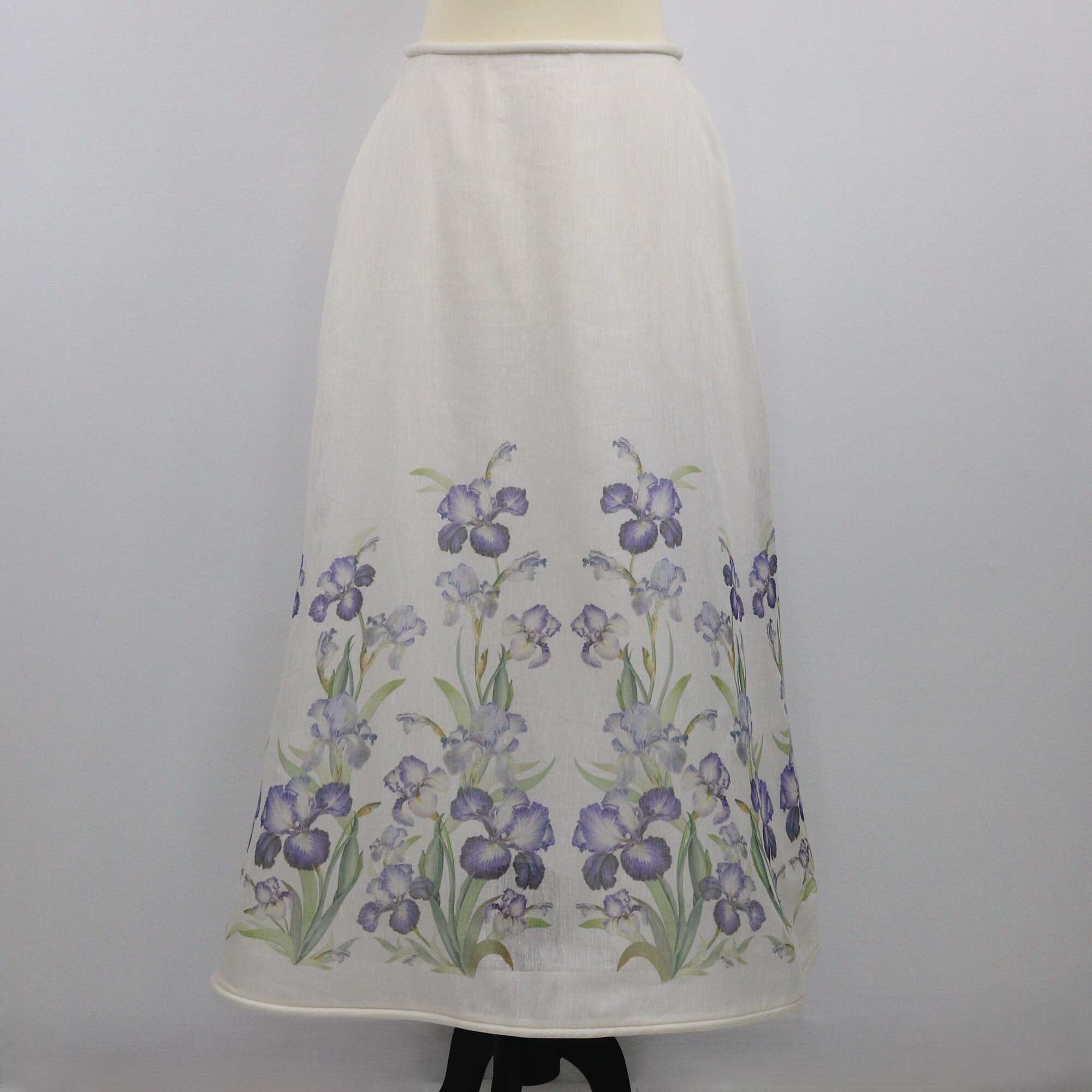 Zimmermann White Floral Print Flare Skirt Womens Zimmermann 