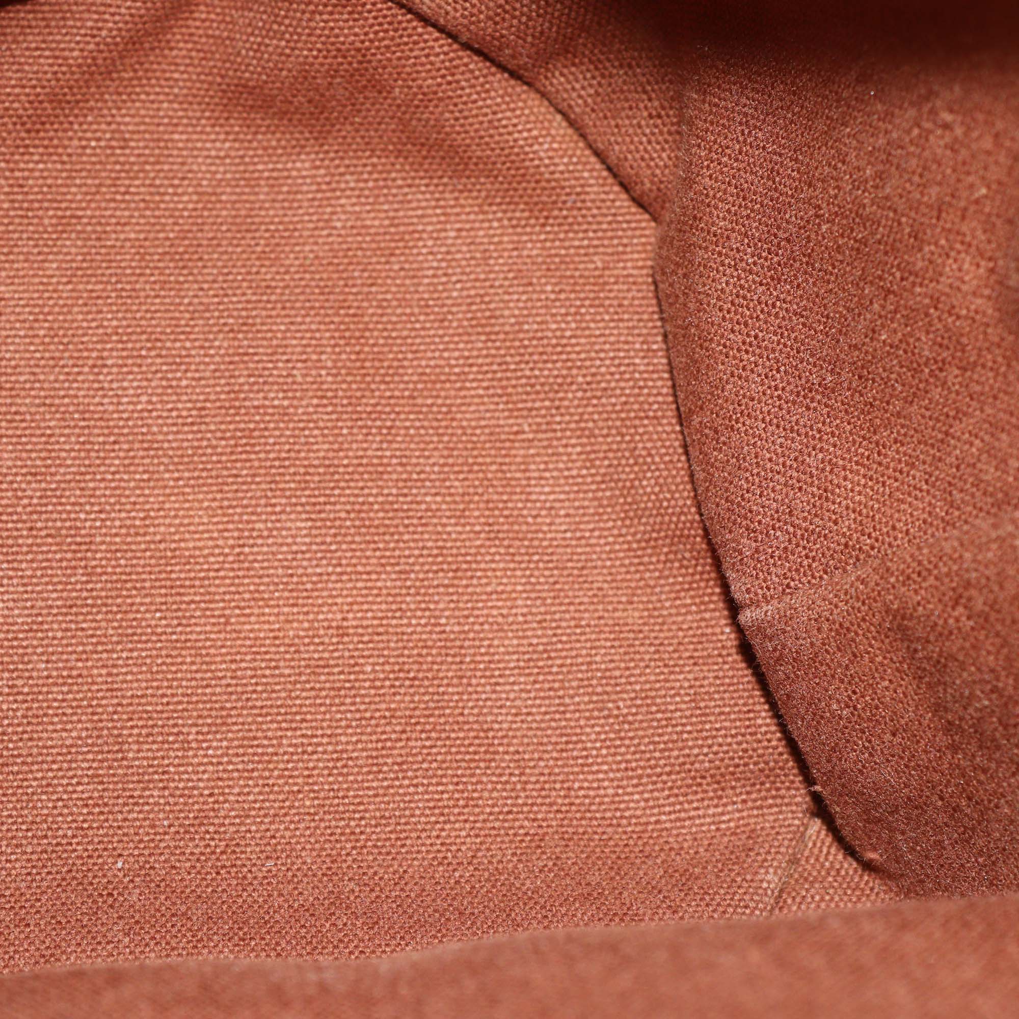 Hermes Brown/Beige Toile Saxo PM Bag