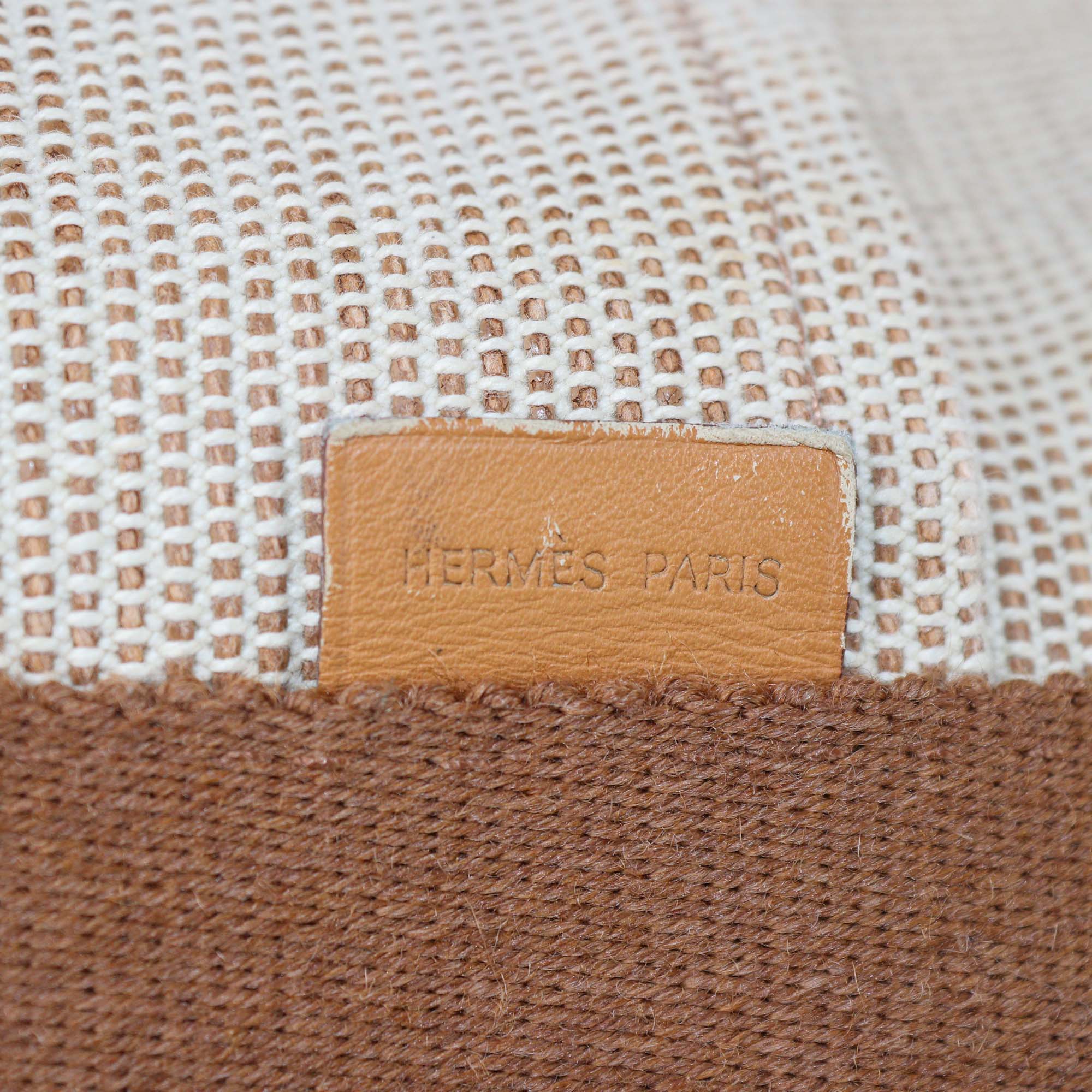 Hermes Brown/Beige Toile Saxo PM Bag