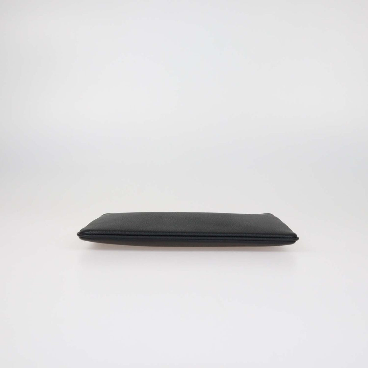 Vslentino Black Leather VLogo Signature Pouch