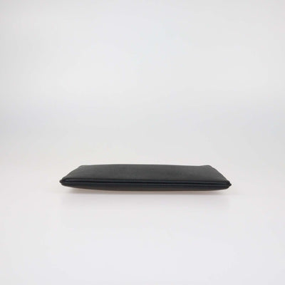 Vslentino Black Leather VLogo Signature Pouch