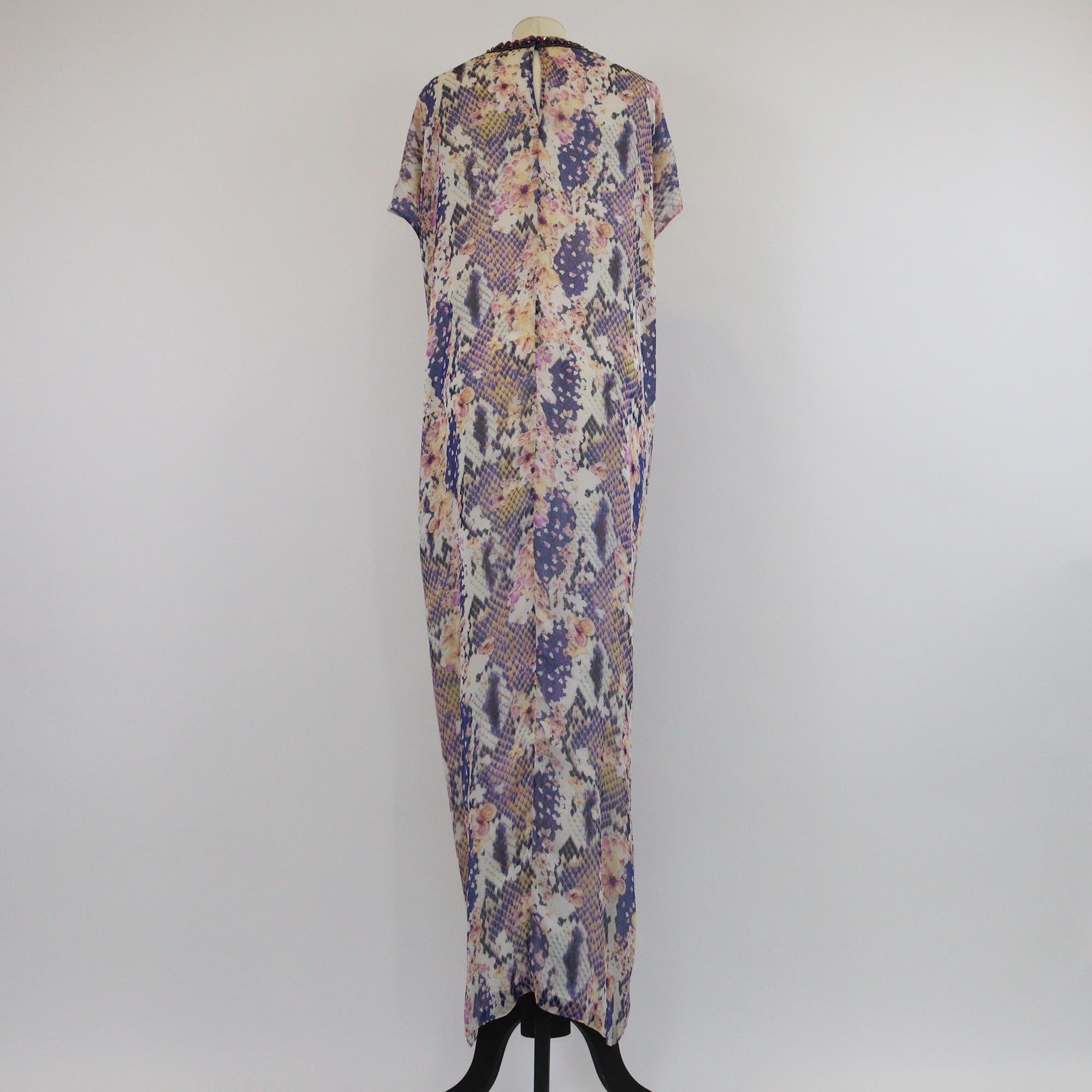 Matthew Williamson Mulitcolor Phyton Floral Print Sleeveless Midi Dress Womens Matthew Williamson 