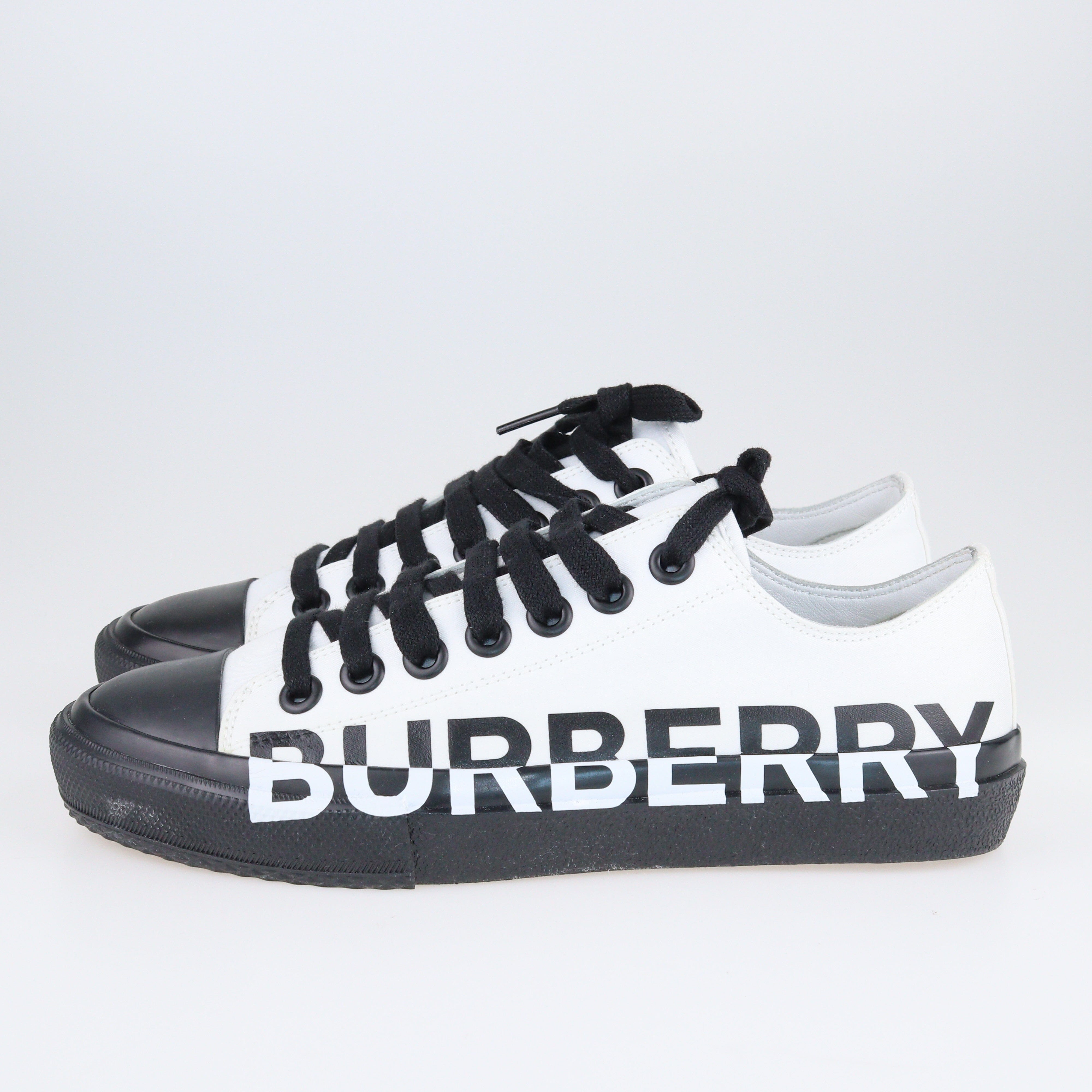 Black/White Wo Larkhall Logo Sneaker Shoes Burberry 