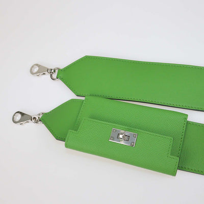 Hermes Vert Yucca Swift and Epsom Leather Kelly Pocket Bag Strap