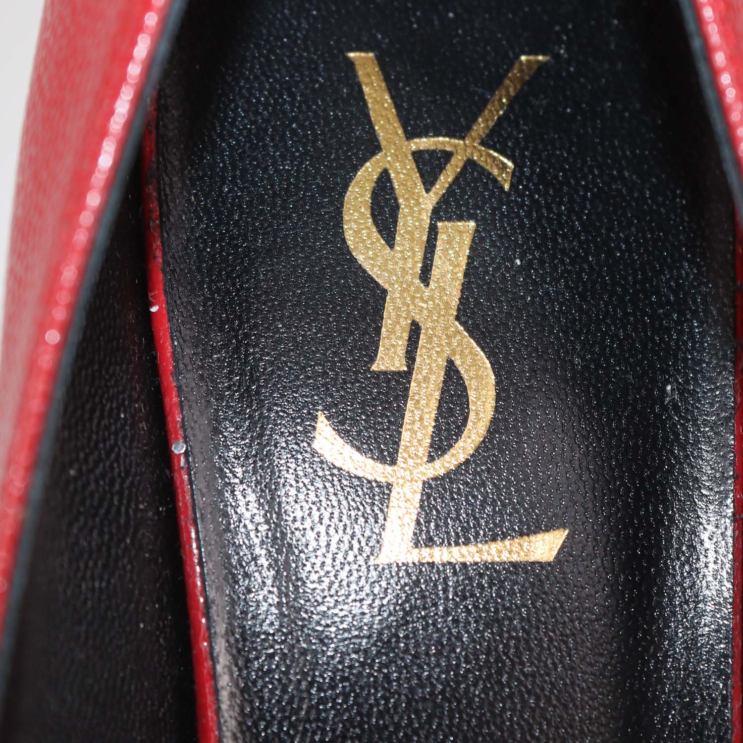 Saint Laurent Red Leather Tribtoo Platform Pumps