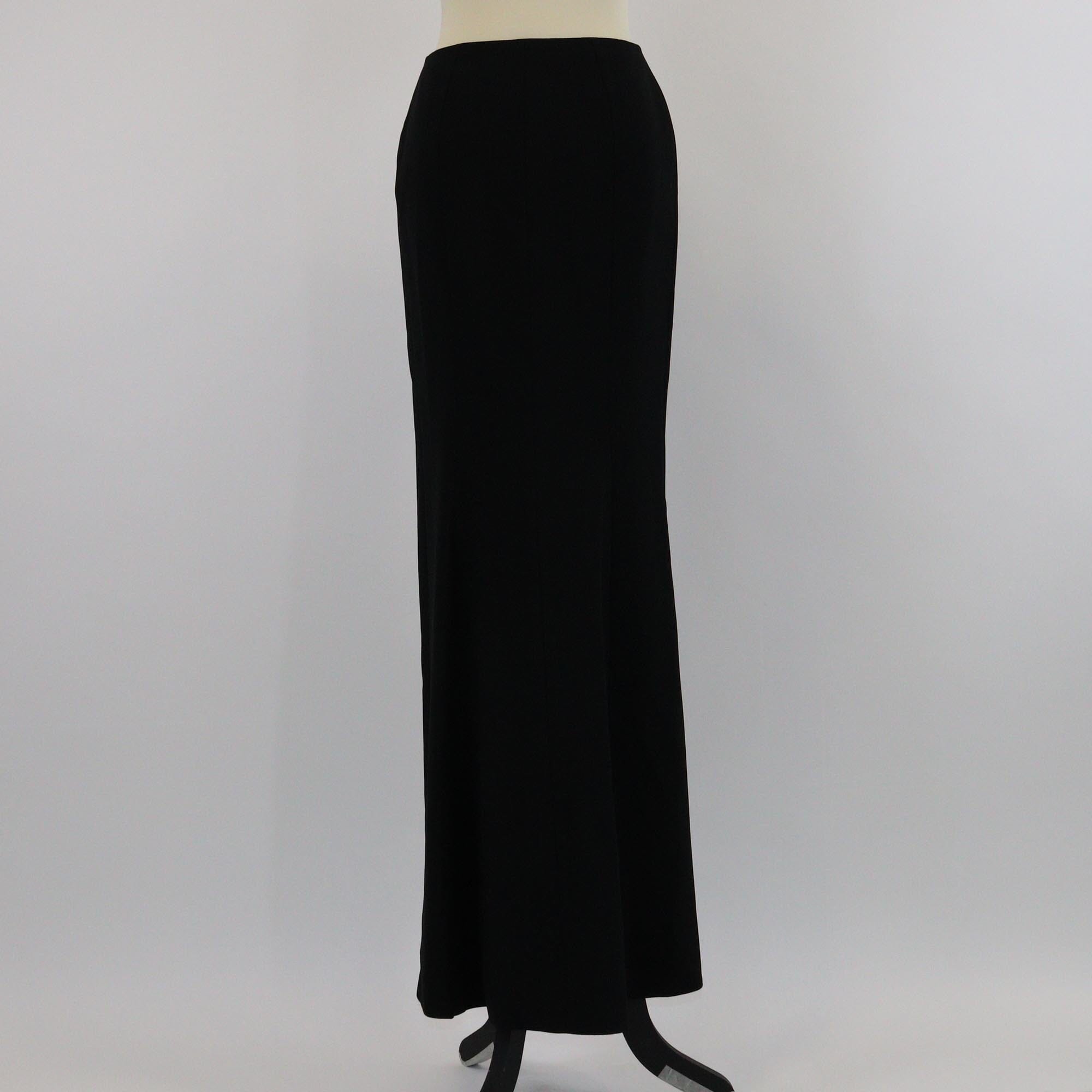 Mugler Black Zip Front Maxi Skirt Womens Mugler 