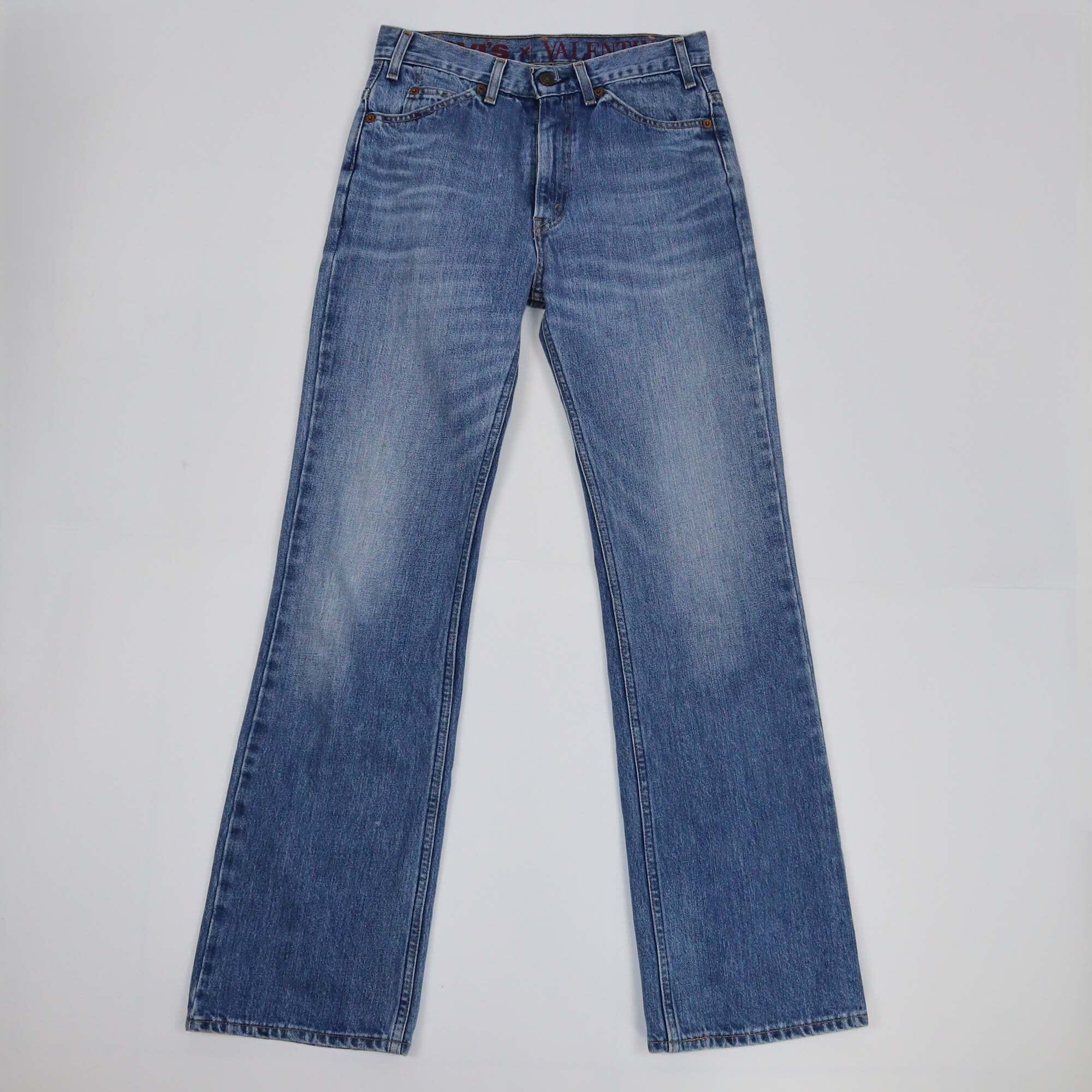 Valentino x Levis Blue Denim Straight Leg Pants Womens Valentino x Levis 