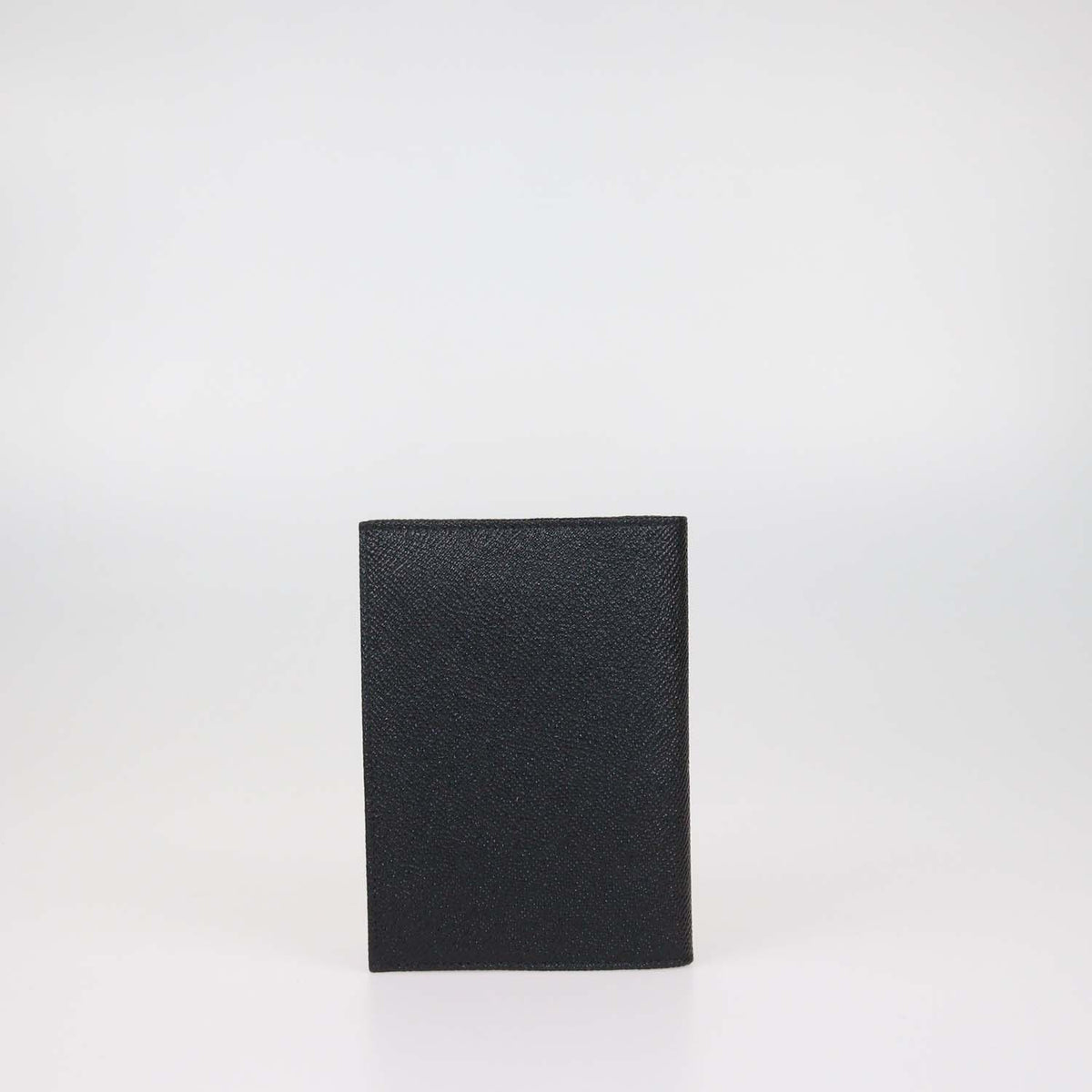 Dolce & Gabbana Black Leather DG Crystal Passport Holder