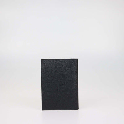 Dolce & Gabbana Black Leather DG Crystal Passport Holder