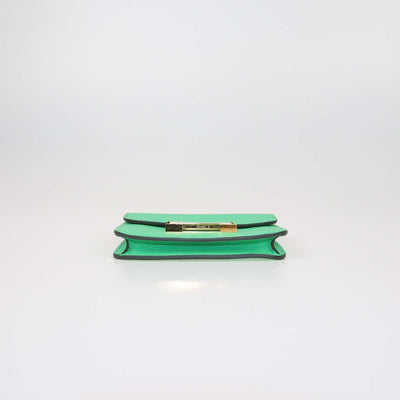 Hermes Vert Comics Evercolor Leather Constance Slim Wallet