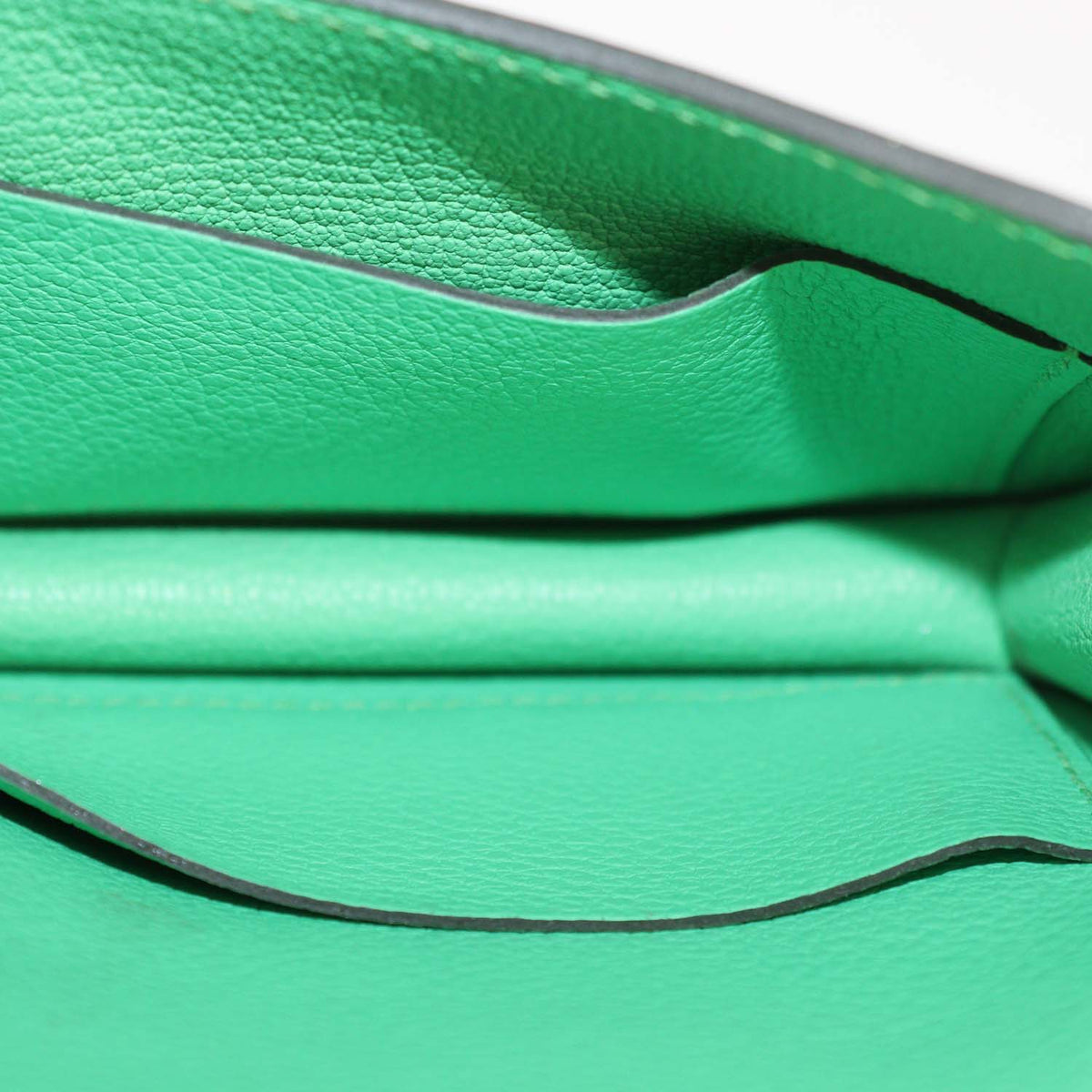 Hermes Vert Comics Evercolor Leather Constance Slim Wallet