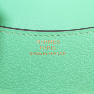 Hermes Vert Comics Evercolor Leather Constance Slim Wallet