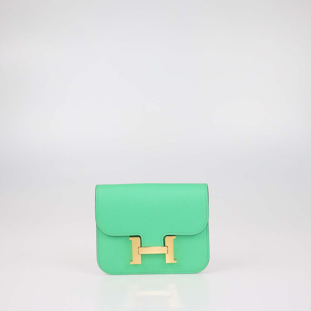 Hermes Vert Comics Evercolor Leather Constance Slim Wallet